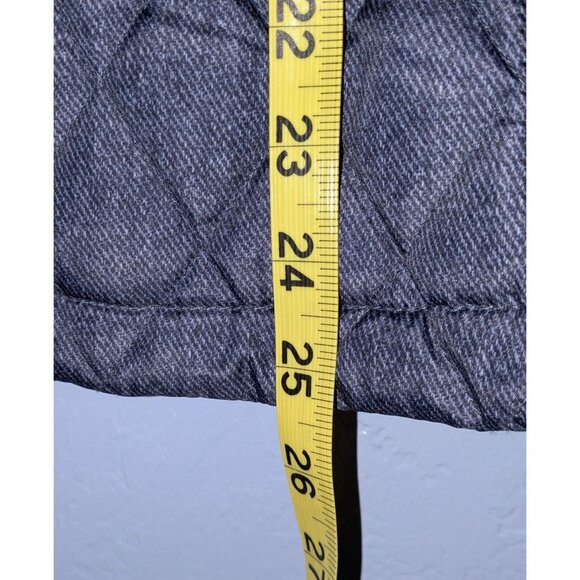 Tommy Hilfiger Womens Quilted Jacket Gold Snap Buttons Zipper Gray M - Picture 16 of 16